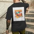 楽しいクールなレーシングカーイラスト メンズTシャツ バックプリント 彼への贈り物