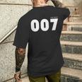 次回の007 メンズTシャツ バックプリント 彼への贈り物