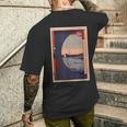歌川広重 面白いtシャツ 名所江戸百景 絵画 アート メンズ 面白い 服 美術 グッズ 木版画 浮世絵 メンズTシャツ バックプリント 彼への贈り物