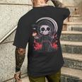 死神 スケルトン ハロウィン コスチューム 不気味 怖い メンズTシャツ バックプリント 彼への贈り物