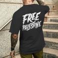 無料のパレスチナ抗議支援 ガザとエルサレムへのギフト メンズTシャツ バックプリント 彼への贈り物