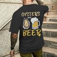 牡蠣とビール メンズTシャツ バックプリント 彼への贈り物