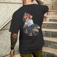 犬 おもしろ バイク オートバイ ライダース バイカー 面白い いぬ メンズTシャツ バックプリント 彼への贈り物