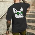 犬のサングラス喫煙420クールな雑草大麻マリファナ メンズTシャツ バックプリント 彼への贈り物