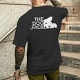 犬の顔のデザイン The Dog Face メンズTシャツ バックプリント 彼への贈り物