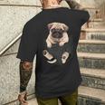 犬好き ギフト パグ イン バッグ メンズTシャツ バックプリント 彼への贈り物