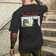 猫 ロック Rock Wanted キジトラ レトロ おしゃれ 個性的 可愛い 面白い メンズTシャツ バックプリント 彼への贈り物