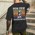 猫ビンテージpewpewpewマダファカス猫クレイジーピュー メンズTシャツ バックプリント 彼への贈り物