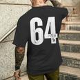 番号 64 メンズTシャツ バックプリント 彼への贈り物