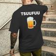 痛風 ビール 自虐 デブ ウケる ギフト ロゴ 面白 ジョーク おもしろ ネタ オリジナル メンズTシャツ バックプリント 彼への贈り物