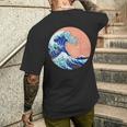 神奈川の偉大な波 日本製 メンズTシャツ バックプリント 彼への贈り物