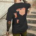 私のポケットファニーで家族のレッドパンダ メンズTシャツ バックプリント 彼への贈り物