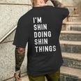 私はhinです。Shin が行うことを行う。 メンズTシャツ バックプリント 彼への贈り物