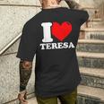 私はテレサが大好きです メンズTシャツ バックプリント 彼への贈り物
