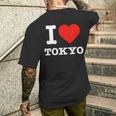 私は東京が大好きです I Love Tokyo メンズTシャツ バックプリント 彼への贈り物