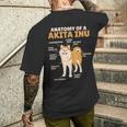 秋田犬 解剖学 甘い説明 秋田犬 メンズTシャツ バックプリント 彼への贈り物