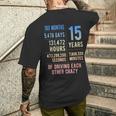 結婚15年 おもしろい 結婚15周年 メンズTシャツ バックプリント 彼への贈り物