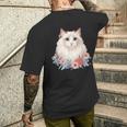 美しいラグドール猫 メンズTシャツ バックプリント 彼への贈り物