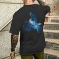 美的シルエット星宇宙スタントアートギャラクシーモトクロス メンズTシャツ バックプリント 彼への贈り物
