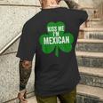 聖パトリックデー 面白いギフト Kiss Me I'm Mexican メンズTシャツ バックプリント 彼への贈り物