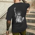 自由の女神猫 Nycプライド メンズTシャツ バックプリント 彼への贈り物