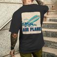 航空機愛好家のためのクールな旅客機飛行機コスチューム。 メンズTシャツ バックプリント 彼への贈り物