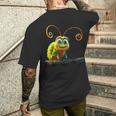 芋虫 面白い芋虫甘い緑の芋虫 メンズTシャツ バックプリント 彼への贈り物