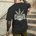 草 草 草 マリファナ Thc ポット 大麻 ナチュラル 4 メンズTシャツ バックプリント 彼への贈り物