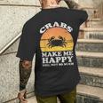 蟹は私を幸せにする カニ服 カニ メンズTシャツ バックプリント 彼への贈り物