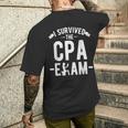 認定公共会計士 Iurvived The Cpa 試験 Cpa メンズTシャツ バックプリント 彼への贈り物