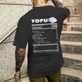 豆腐栄養成分 おもしろ食品 ビーガン ベジタリアンプロテイン メンズTシャツ バックプリント 彼への贈り物