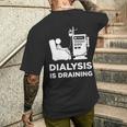 透析tシャツ 透析患者用 透析は排水 メンズTシャツ バックプリント 彼への贈り物