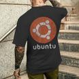 開発者向けubuntu デスクトップ、サーバー、コアソフトウェア メンズTシャツ バックプリント 彼への贈り物
