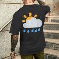 雨雲の向こうの太陽 メンズTシャツ バックプリント 彼への贈り物