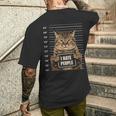 面白い 逮捕された犯罪者猫 マグショット I Hate People Cat Lover メンズTシャツ バックプリント 彼への贈り物