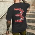 面白い3歳の幼児消防士キッズ消防車3位 メンズTシャツ バックプリント 彼への贈り物