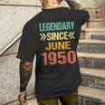 面白い75歳の誕生日 6月生まれの伝説 1950年6月以来 メンズTシャツ バックプリント 彼への贈り物