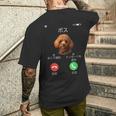 面白いtシャツ トイプードル 着信 イヌ わんこ メンズ 好き グッズ かわいい おもしろ 面白い 服 ネタ メンズTシャツ バックプリント 彼への贈り物