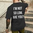 面白いtシャツ 下ネタ 文字 ダジャレ メンズ おもしろtシャツ ジョーク 男性用 英語 I'm Noto Low メンズTシャツ バックプリント 彼への贈り物