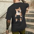 面白いtシャツ 柴犬 ポケット イヌ わんこ メンズ 犬好き グッズ かわいい おもしろ 面白い 服 ネタ メンズTシャツ バックプリント 彼への贈り物