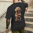 面白いオーケストラ サクソフォン ミュージシャン 落書き 犬 サックス メンズTシャツ バックプリント 彼への贈り物