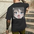 面白いカワイイガール 日本アニメ オタク メンズTシャツ バックプリント 彼への贈り物