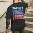 面白いギフト名 さくら 名前入り メンズTシャツ バックプリント 彼への贈り物