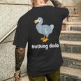 面白いドードーと言って：何もすることはありません。面白いドードーモチーフ メンズTシャツ バックプリント 彼への贈り物
