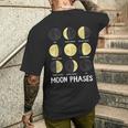 面白いムーンアート メンズ レディース キッズ ムーンフェイズ 宇宙科学 メンズTシャツ バックプリント 彼への贈り物