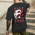 面白い太極拳猫が陰陽のデザインを動かす メンズTシャツ バックプリント 彼への贈り物