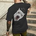 面白い好奇心旺盛な犬ドゴアルヘンティーノ メンズTシャツ バックプリント 彼への贈り物