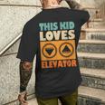 面白い引用エレベーター This Kid Loves Elevator Elevator Loves Elevator メンズTシャツ バックプリント 彼への贈り物
