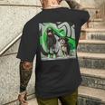 面白い猿と犬のグラフィックストリートウェアクールなデザイン 男性用 メンズTシャツ バックプリント 彼への贈り物