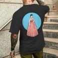 韓国伝統韓服を着た韓国の美少女 メンズTシャツ バックプリント 彼への贈り物